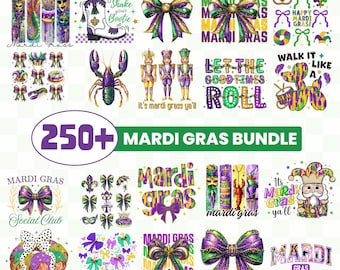 Mardi Gras Png Bundle, Happy Mardi Gras Png, Hand Drawn, Brushstroke Mardi Gras Png, Fleur De Lis Png, Mardi Gras Coquette Bow png