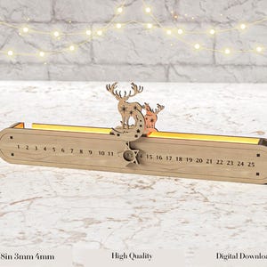 Tage bis Weihnachten Countdown-Kalender Bauble svg Lasercut-Dateien - Weihnachtskalender svg Laser Cut Files für Glowforge