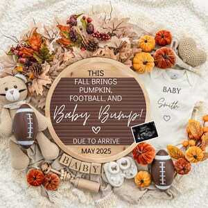 Game Fall Pregnancy Announcement Digital Baby Announcement Autumn Gender Neutral Gender Reveal Boy Social Media Reveal Fall