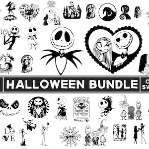 Halloween Nightmare SVG Bundle, Halloween Kürbis svg, Alptraum Weihnachten Halloween svg-Dateien für Cricut, Halloween Spiderweb, gruselige Vibes