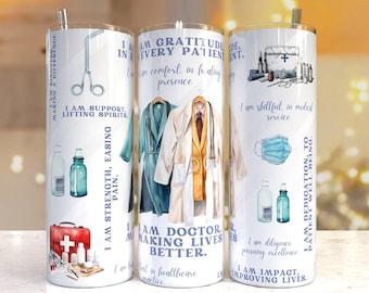 Doctor life 20oz Skinny Tumbler Sublimation Designs, Doctor PNG File Digital Download, Doctor tumbler png, doctor tumbler wrap sublimation