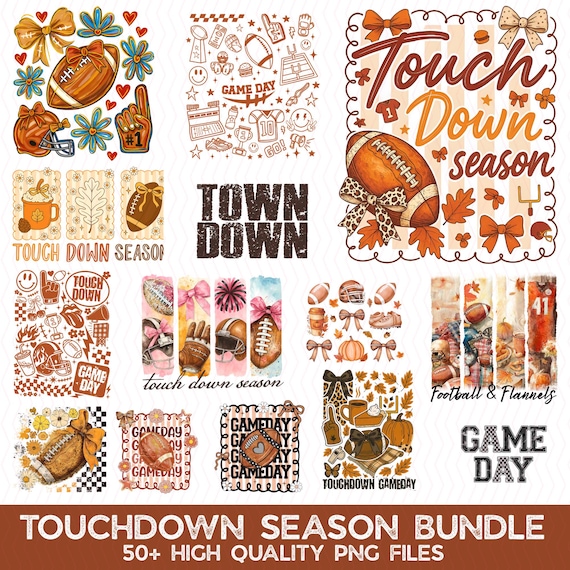 50+ Touchdown Season Bundle Png, Fall Football Png, Football Game Day Png, Football Mama Png, Fall Shirt png, Football Mama png, Fall png