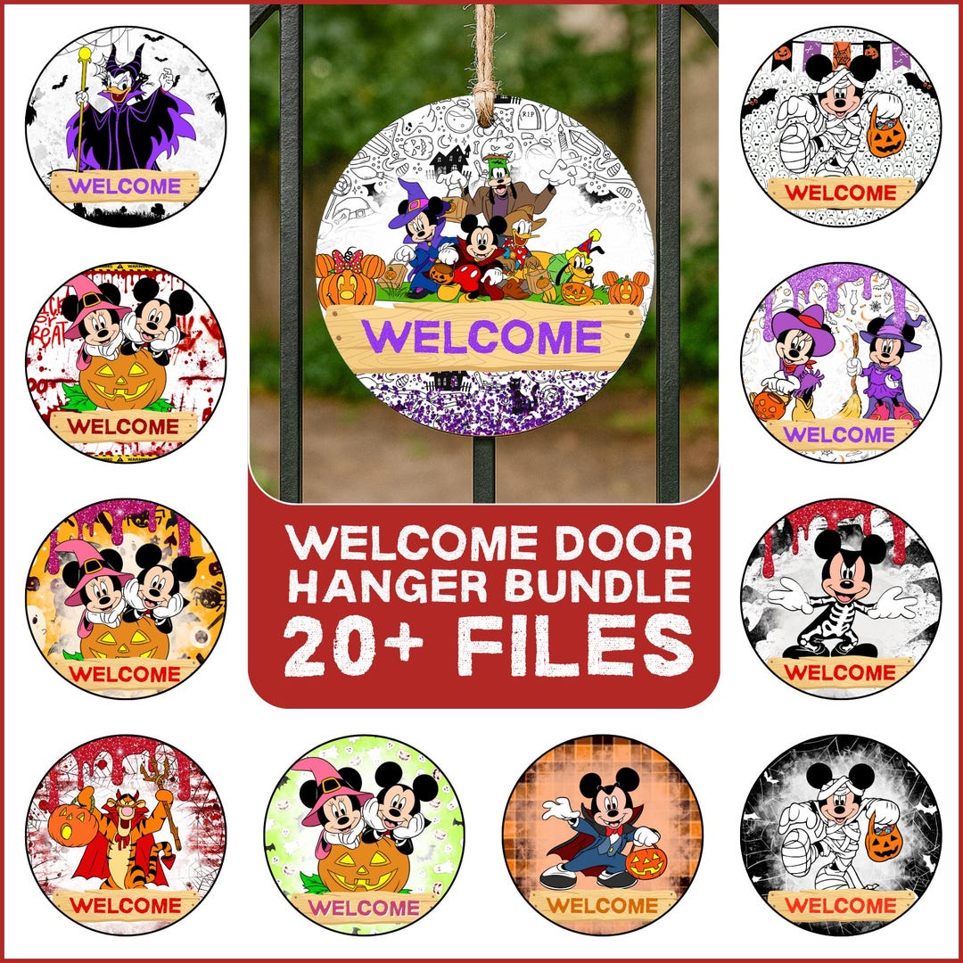 レア　希少　新品　Disney　ミニー ウェルカムサイン 円形看板WELCOME マイキーマウスのウェルカムサイン、ゴーストハロウィーンの丸型ドア