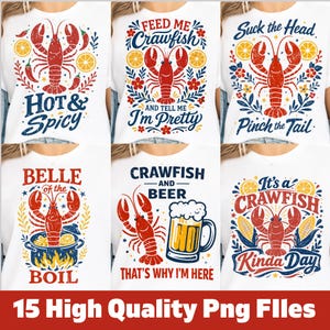Crawfish Season SVG PNG Bundle, Trendy Crawfish Shirt svg, Pinch Peel Eat Repeat, Crawfish Boil svg, Cajun Seafood svg, Crawfish Party svg