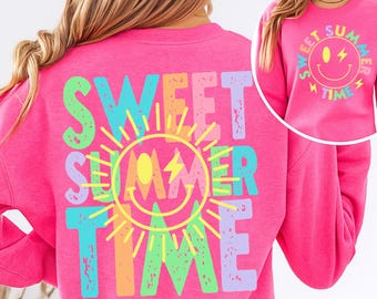 Sweet Summer Time Neon Tshirt Png, Trendy Summer Sun Design, Distressed Beach PNG, Lake River Png, Beach Life PNG, Sunshine Png, Summer PNG