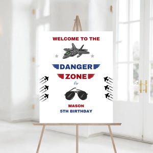 Editable Fighter Pilot Birthday Party Welcome Sign, Printable Fighter Jet Pilot Boy Military Jet, Decor Sign Template 1192
