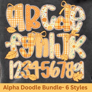 Fall Preppy Fall Floral Alphabet PNG | Coquette Aesthetic Font | Pumpkin Season Letters, Grandmillennial Monogram Clipart for Mom Crafts