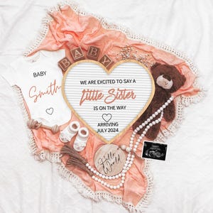 Digital Pregnancy Announcement / Pregnancy Reveal / Social Media / Gender Neutral / Facebook / Instagram / Boho / Personalized