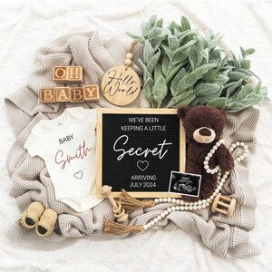 Digital Pregnancy Announcement / Pregnancy Reveal / Social Media / Gender Neutral / Facebook / Instagram / Boho / Personalized