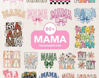 Trendiges Mama Bundle PNG | Beliebte Best Mom Sublimation für Print PNG | Niedliches Muttertagsdesign-Digital-Download-Datei