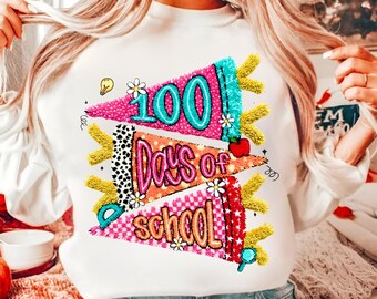 Crochê PNG com fio sintético para os 100 dias de aula, estilo preppy, 100 dias de aula (Feliz 100 dias PNG), 100 dias de aula, Professora 100 dias PNG, Escola para meninas