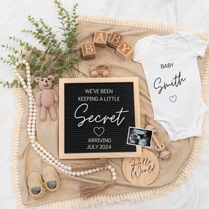 Digital Pregnancy Announcement / Pregnancy Reveal / Social Media / Gender Neutral / Facebook / Instagram / Boho / Personalized