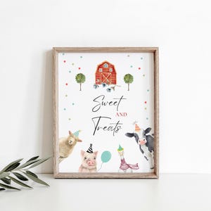 Editable Farm Animals Birthday Custom Sign| Boy Farm Barnyard First Birthday Party Animals Confetti Decorations Custom Sign 070