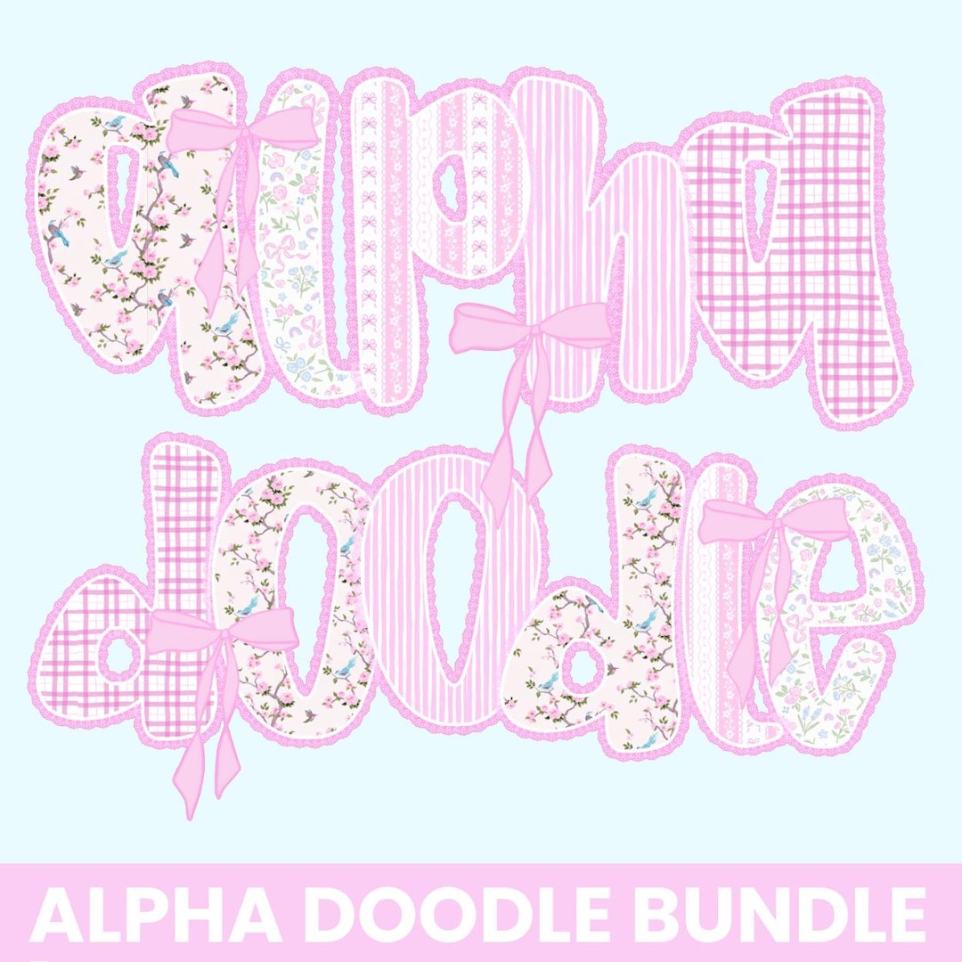 Grandmillennial Lace Trim Alphabet Set | Whimsy Pink | Alpha Letters ...