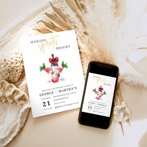 Editable Christmas Party Invitation, Christmas Party Invitation, Party Announcement, Printable Template, Christmas Invitation Download