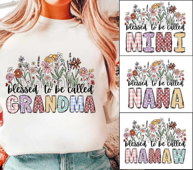 Blessed to Be Called Grandma Png Bundle, Mama Png, Mimi Nana Mamaw Png ...