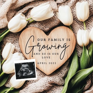 Boho Style Baby Announcement with Test, Editable Pregnancy Reveal, Customizable Pregnancy Template, Digital Pregnancy Announcement