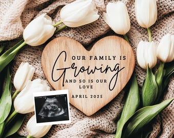 Boho Style Baby Announcement with Test, Editable Pregnancy Reveal, Customizable Pregnancy Template, Digital Pregnancy Announcement