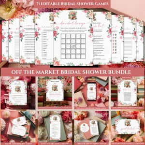Fresh Off the Market Bridal Shower Games Bundle  – Farmer&#39;s Market Bridal Shower Signs, Farmers Market Style Decor & Invitations