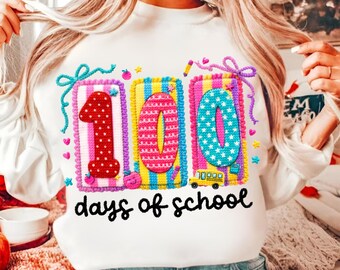Crochê PNG com fio sintético para os 100 dias de aula, estilo preppy, 100 dias de aula (Feliz 100 dias PNG), 100 dias de aula, Professora 100 dias PNG, Escola para meninas