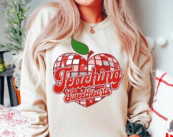 Teaching Sweethearts Png, Valentine Day Png, Teacher Valentine Png, Retro Valentine Png, Teacher Valentine Png, Valentine Shirt