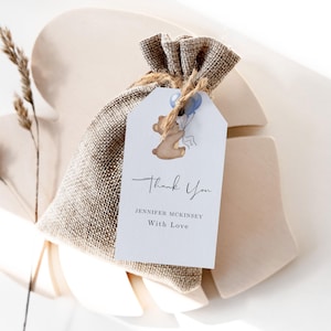 Wir können kaum warten Danke Tags, Wir können gut warten Babyparty, Teddybär-Babyparty Favor Tags, Wir können gut warten druckbar, 090