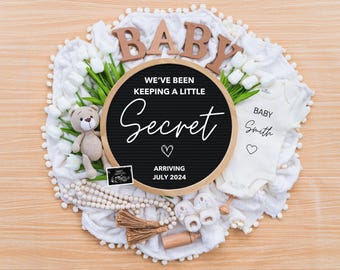 Spring Pregnancy Announcement \ Digital Baby Announcement \ Gender Neutral\ Social Media Reveal \ Keeping a Secret \ Gender netural