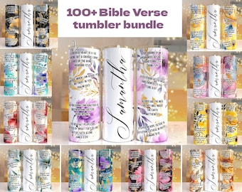 100 + Add your own text Bible verse Floral tumbler, 20oz Skinny Tumbler Sublimation Designs Tumbler PNG File Digital Download