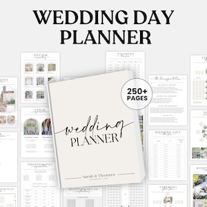 The Ultimate Wedding Day Binder Template, Wedding Planner, Canva Edit, Wedding Template, Instant Download, Digital Template, Printable