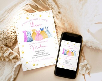 Bearbeitbare Prinzessin Geburtstagseinladung Es war einmal Prinzessin Royal Birthday Girl Rosa Magische Feier Vorlage Corjl Printable 014