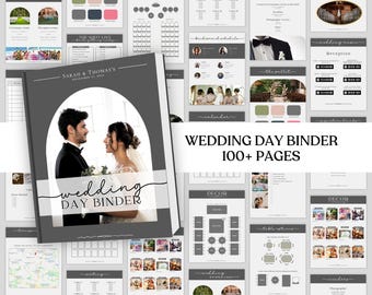 The Ultimate Wedding Day Binder Template, Wedding Planner,Canva Edit, Wedding Template, Instant Download, Digital Template, Printable
