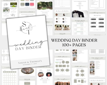 The Ultimate Wedding Day Binder Template, Wedding Planner,Canva Edit, Wedding Template, Instant Download, Digital Template, Printable
