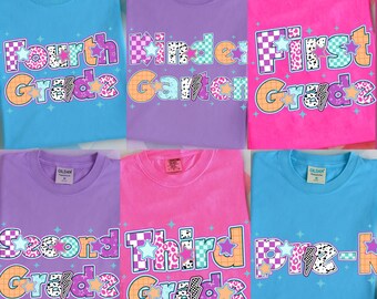 Preppy Back to School PNG-bundel, Hallo kleuterschool Pre-K 1e 2d 3d 4e 5e leerjaar png, Coquette eerste dag handgetekende leraar meisje