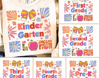 Coquette eerste dag handgetekende leraar meisje, pre-K 1e 2d 3d 4e 5e leerjaar png, hallo kleuterschool, preppy terug naar school png-bundel