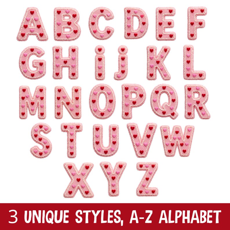 Pink Faux Yarn Fluffy Alphabet Letters Bundle, Faux Yarn Latch Hook ...
