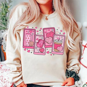 Cafecito y Chisme Valentine&#39;s Day PNG, Concha Valentine&#39;s Day Shirt Png, Candy Valentines, Valentines Png, Mexican Valentine Sublimation