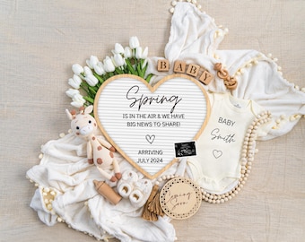 Spring Pregnancy Announcement \ Digital Baby Announcement \ Gender Neutral\ Social Media Reveal \ Keeping a Secret \ Gender netural