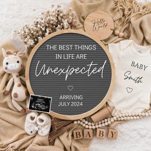 Digital Pregnancy Announcement / Pregnancy Reveal / Social Media / Gender Neutral / Facebook / Instagram / Boho / Personalized