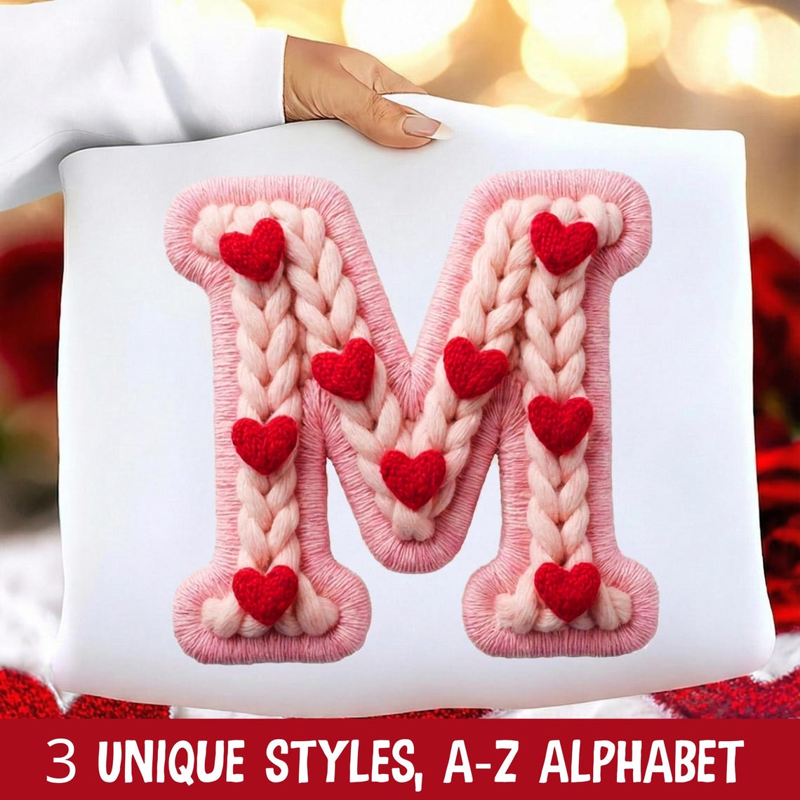Pink Faux Yarn Fluffy Alphabet Letters Bundle, Faux Yarn Latch Hook ...