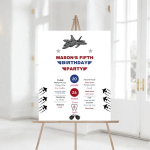 Editable Fighter Pilot Birthday party Milestones Sign, Printable Fighter Jet Pilot Boy Military Jet party Sign Decor 1192