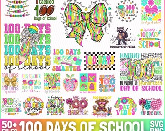 50+ 100 Giorni di Scuola Matita PNG Bundle, 100 giorni di scuola insegnante png, 100 giorni di scuola, 100 giorni di scuola, Insegnante Coquette 100 giorni