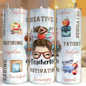 Teacher life 20oz Skinny Tumbler Sublimation Designs, Teacher PNG File Digital Download,Teacher life PNG, Teacher tumbler png