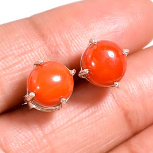 Red Carnelian Earring 925 Sterling Silver Natural Gemstone Hook Earring 925 Sterling Silver ~ Handmade Jewelry ~ Gift For Easter For Her