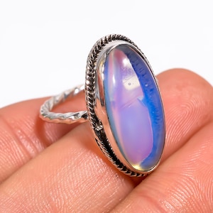 Natural Opalite Ring, Handmade Ring, 925 Solid Sterling Silver Ring, Silver Opalite Ring , Boho Ring, Women&#39;s Ring, Gemstone Ring, Boho Ring