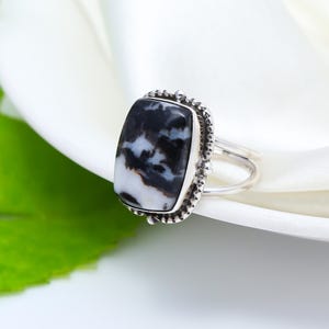 Natural White Buffalo Turquoise Gemstone Ring Pure 925 Sterling Silver Ring, Handmade Ring, Statement Ring, Birthday Gift Ring For Women