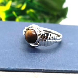 925 Sterling Silber Handgemachter Tigerauge Ring