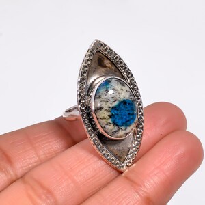 K2 Jasper Gemstone Ring: Handcrafted 925 Sterling Silver, Promise Ring