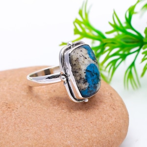 Handmade K2 Jasper Ring: 925 Sterling Silver Statement Ring