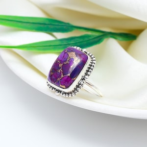Türkis Ring: Handgemachter Statement Ring aus 925 Sterlingsilber