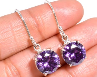 Amethyst Gemstone 925 Sterling Silver Earring Pg-155829 Gender: Women